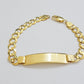 10k Gold Bracelet Id Name Plate Solid Yellow Gold 8Inch 8mm Cuban Curb Link REAL