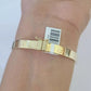 Real 10k Yellow Gold Bangle Bracelet For Ladies, Shiny And Solid 10kt Gold