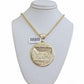 REAL 10k Yellow Gold Pendant Last Supper charm For Mens