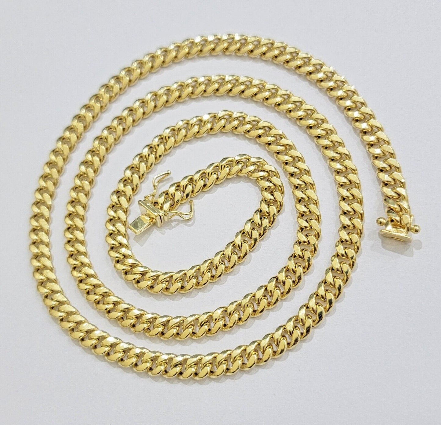 Mens 10k Gold Chain Necklace 6mm Miami Cuban Link 18 - 28 Inch REAL 10kt Yellow