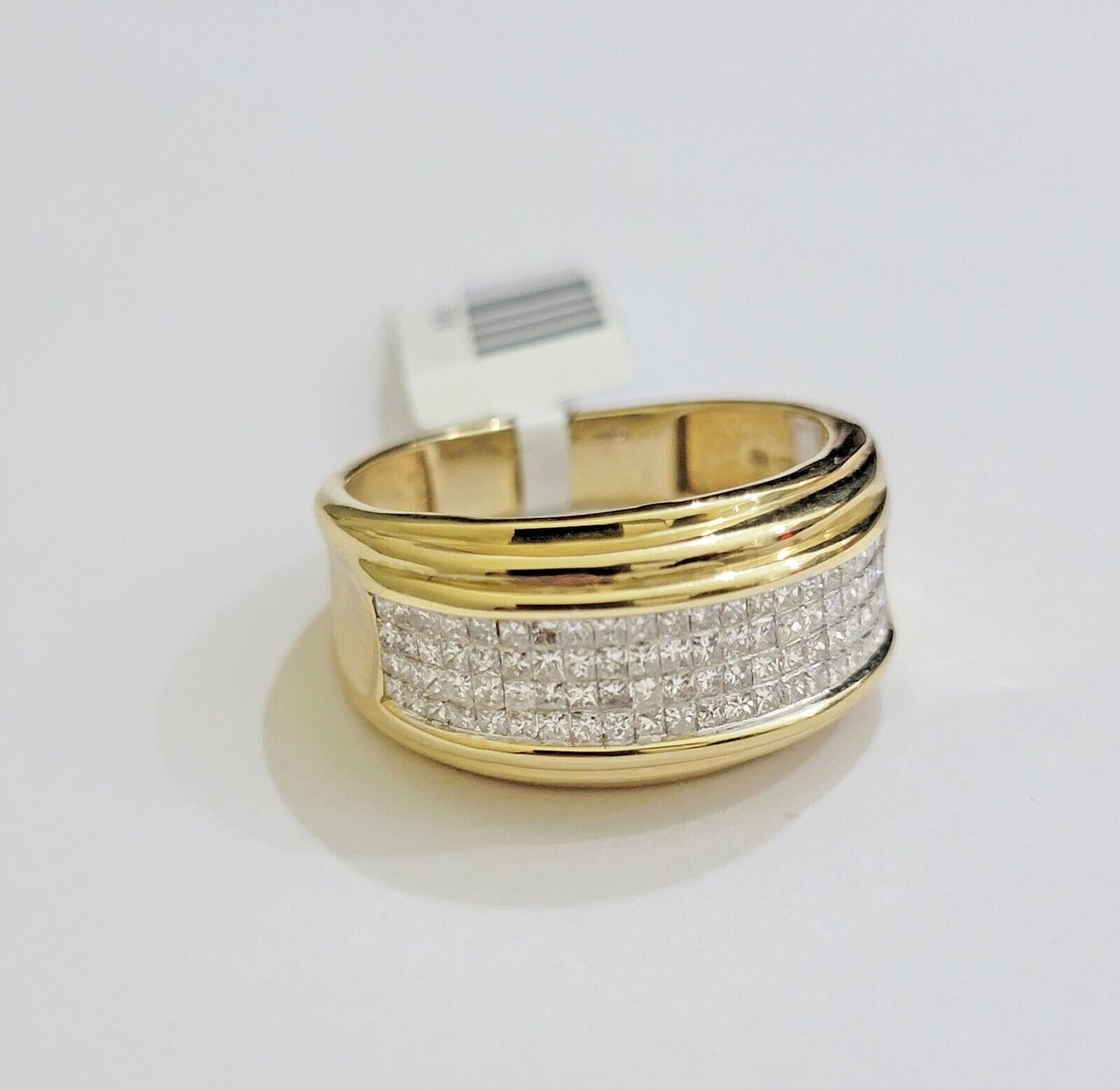Real 14k gold Diamond Mens Ring Band Engagement Wedding Band 1 CT Natural Diam