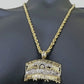 Real 10kt yellow gold Last Supper pendant charm 3D style