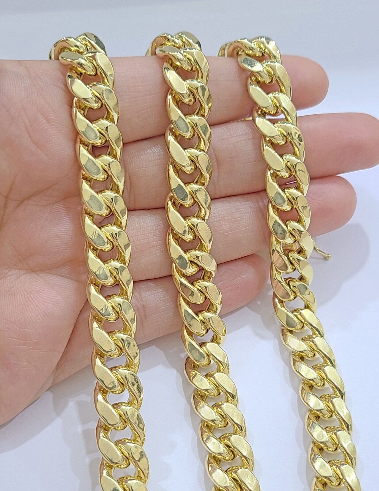 14k Yellow Gold Miami Cuban Link Chain 11mm 22" Necklace Box Lock Real