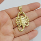 Real 10k Yellow Gold Charm Pendant Scorpio Zodiac Sign 10kt Genuine Men Women