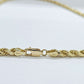 Real 10k Yellow Gold Chain Necklace Rope Chain 4mm 18 inch Solid 10kt Men Women