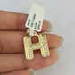 10k Gold Initial H Charm Rope Chain 16"-26" 2.5mm SET Necklace Alphabet Pendant