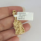 10K Solid Gold Miami Cuban Chain SET Diamond Praying Hands Charm 18"-26" 2.5mm
