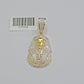 Real Diamond Charm Pendant Pharoah Head 10k Yellow Gold Solid For mens 1.5 Inch