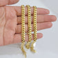 Real 10k Yellow Gold Chain 22 Inch 6mm Miami Cuban Link SOLID 10kt Strong Link