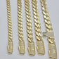 Real 10k Gold Link Chain Necklace Royal Cuban Monaco 7mm 8mm 9mm 11mm 13mm 15mm