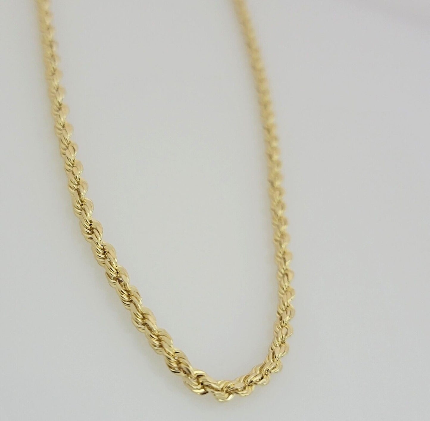 10K Yellow Gold Rope Chain Necklace 3mm 20" Choker REAL 10kt For Men & Women