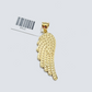 Real 10k Yellow Gold Wing Charm Pendant 10kt for Chain Feather