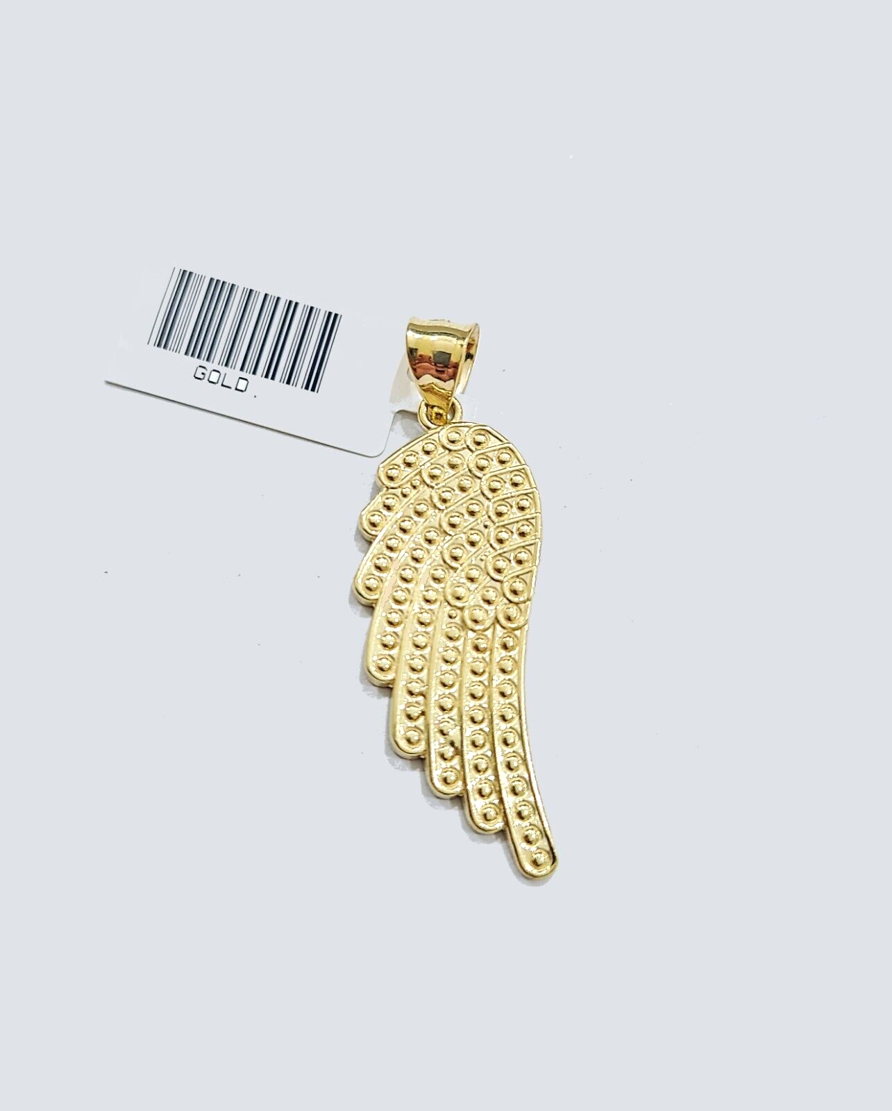 Real 10k Yellow Gold Wing Charm Pendant 10kt for Chain Feather