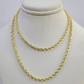 14k Solid Rope Chain Necklace 3mm 18"-28" Inch Yellow Gold Men Women 14Kt