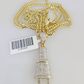10K Solid Gold Miami Cuban Chain SET Diamond Plug Charm 18"-26" 2.5mm Necklace