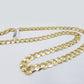 Real 10k Gold Chain Cuban Curb Link Necklace 20 Inch 10mm Solid 10kt Yellow Gold