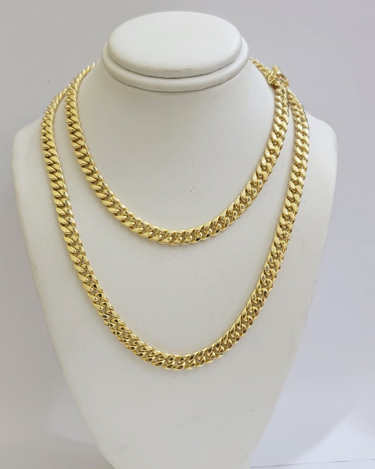 Mens 10k Gold Chain Necklace 6mm Miami Cuban Link 18 - 28 Inch REAL 10kt Yellow