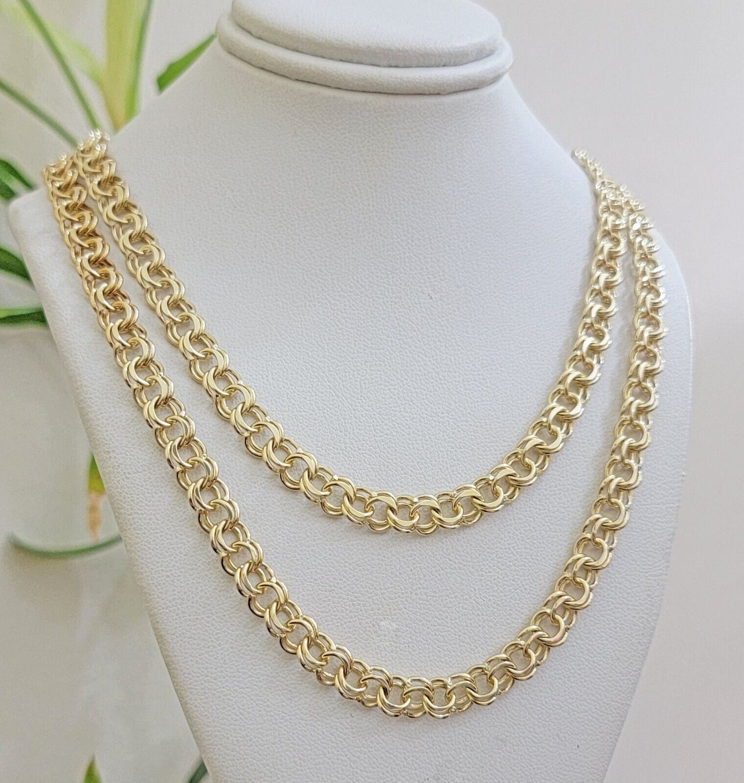 Real 10k Yellow Gold Necklace Chain Chino Link 6mm SOLID 18 - 26 Inch Mens 10Kt