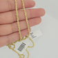 Real 10k Gold Chain Necklace Rope 24 Inch 2.5mm Diamond Cut Solid 10kt Men Women