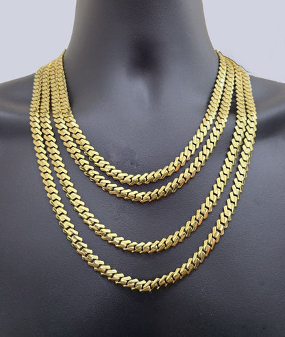 Real 10K Yellow Gold Royal Monaco Chain 8mm chain Necklace Unisex 20-26'' inches