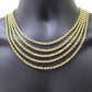 Real 10K Yellow Gold Rope Chain 4mm Necklace 16-30'' Inches Lobster Lock 10kt