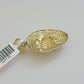 Real 10k Yellow Gold Pendant Lion Head charm 1.5 Inch, Men's 10KT / CAL