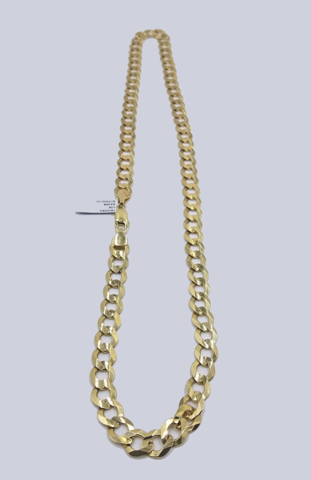 Real 10k Yellow Gold Necklace Cuban Curb Link Chain 10mm 26 inch Mens 10KT SOLID