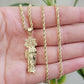 REAL 10k Gold Pendant & Solid Rope Chain Necklace 18" - 24 Inch Saint Jude Charm