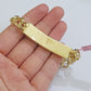 Real 14k Yellow Gold Chino Bracelet 8 Inch 10mm Men's Name Plate ID Link Solid