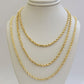 REAL 18k Yellow Gold Rope Chain Necklace SOLID 18-26 Inch 3mm 18kt Men's , Women