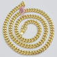 14k Yellow Gold Chain Miami Cuban Link Necklace 9mm 18 - 30 Inch Real 14KT Men's