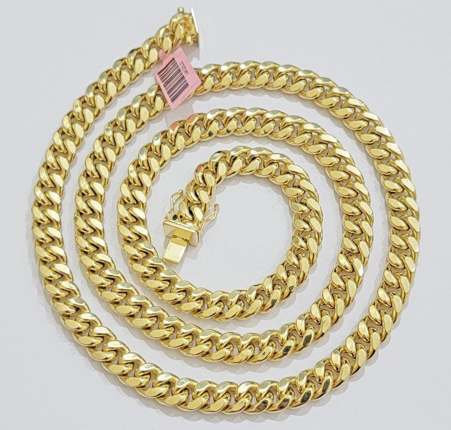 14k Yellow Gold Chain Miami Cuban Link Necklace 9mm 18 - 30 Inch Real 14KT Men's