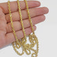 Solid 18k Yellow Gold Necklace Rope Chain 3mm 24'' Inch Real 18kt Men Women SALE