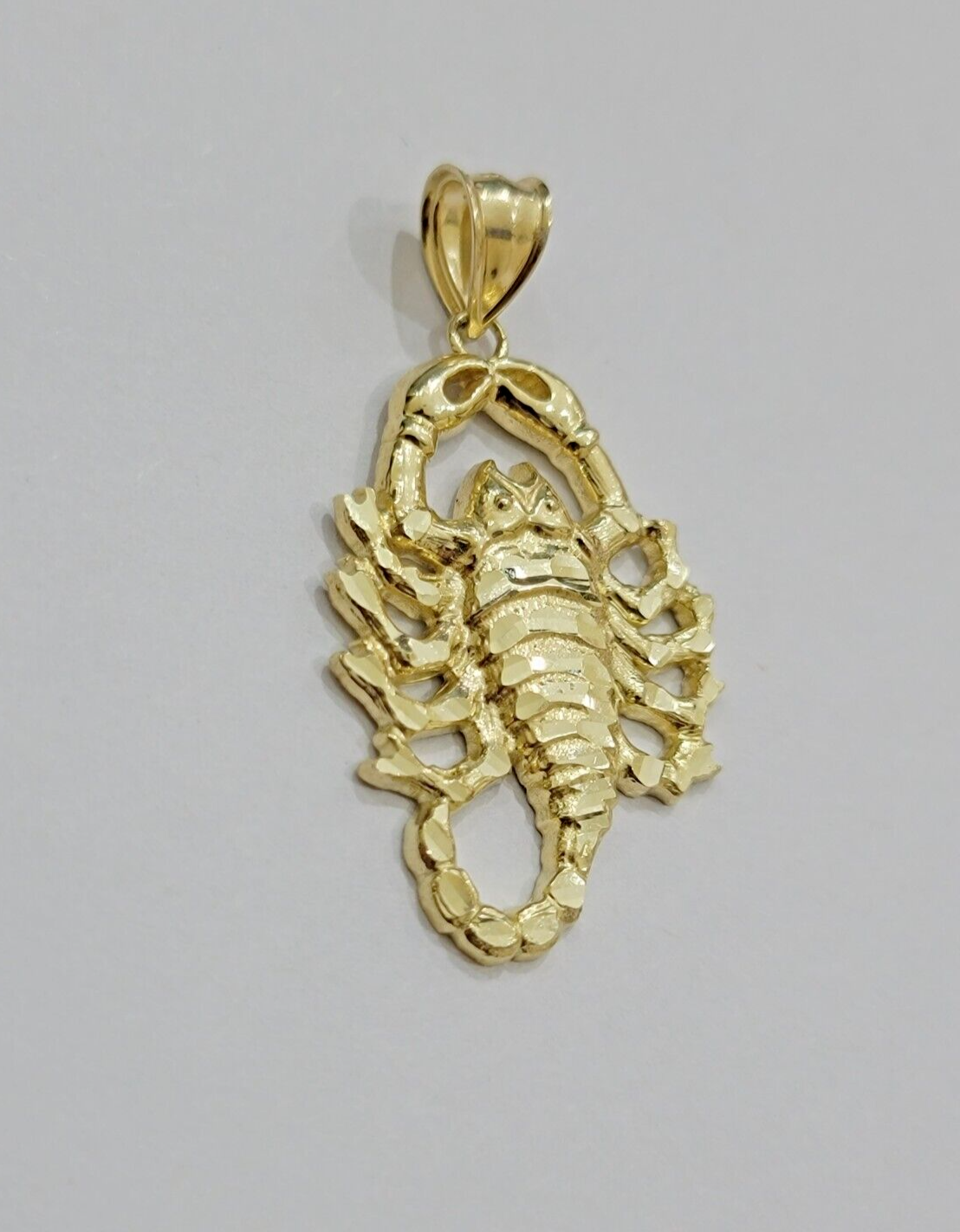 Real 10k Yellow Gold Charm Pendant Scorpio Zodiac Sign 10kt Genuine Men Women