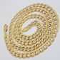 Real 10k Yellow Gold Chain Curb Link Necklace 8mm 28 Inch Diamond Cut Two-tone