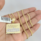 10K Solid Gold Miami Cuban Chain SET Last Supper Pendant Charm 18"-26" 2.5mm