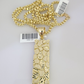 Real 10k Yellow Gold chain & Nugget Charm Pendant SET Necklace 3mm Byzantine 28"