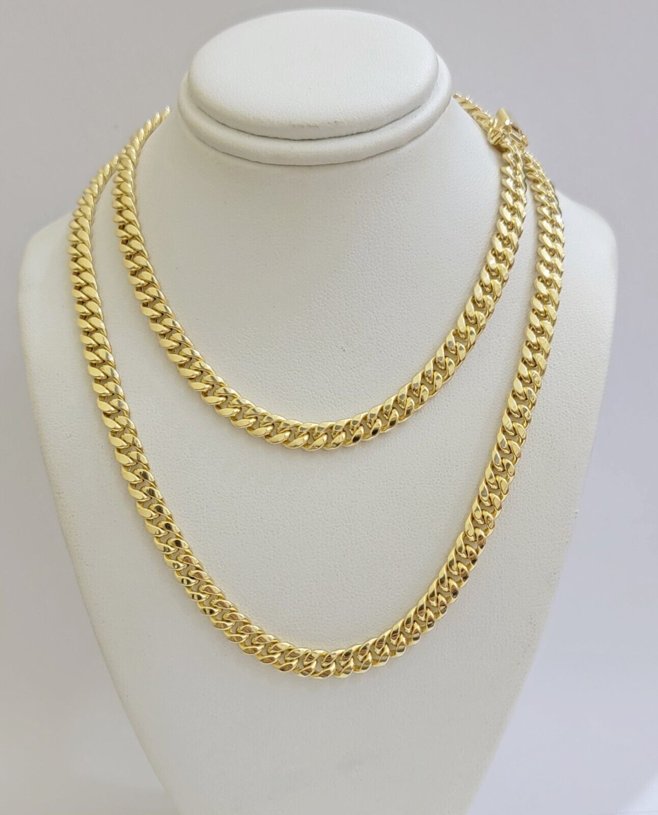 Mens 10k Gold Chain Necklace 6mm Miami Cuban Link 18 - 28 Inch REAL 10kt Yellow