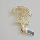 Real 10k Yellow Gold charm Pendant Anchor Cross 2.5 Inch For Men's 10KT / CAL