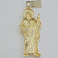 Real 10k Yellow Gold Charm Saint Juda Pendant Men's 3.5 Inch Jude the Apostle