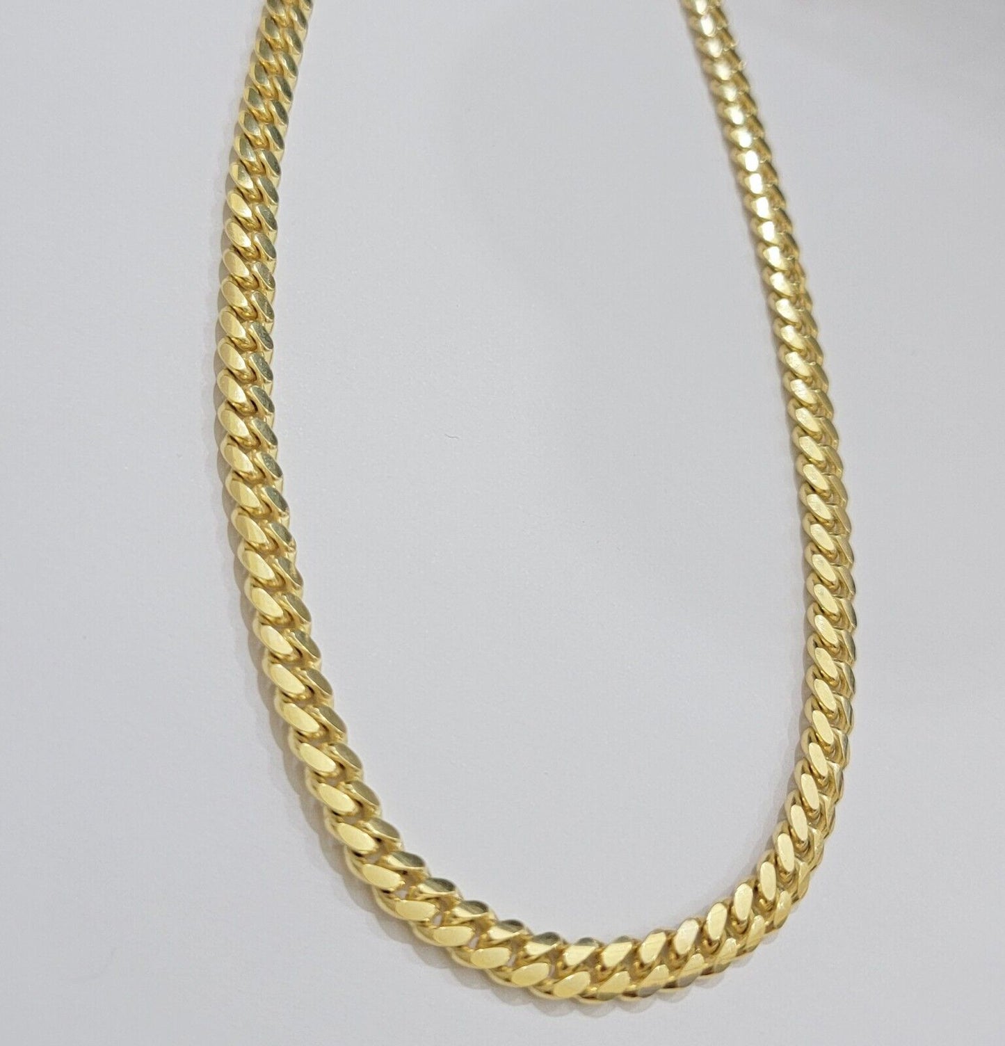 Real 10k Yellow Gold Chain 24 Inch 6mm Miami Cuban Link SOLID 10kt Strong Link