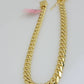 Real 14k Gold Bracelet Miami Cuban Link 7mm 7.5"-9" Men's Solid 14kt Yellow Gold