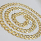 Real 10k Gold Chain Cuban Curb Link Necklace 20 Inch 10mm Solid 10kt Yellow Gold