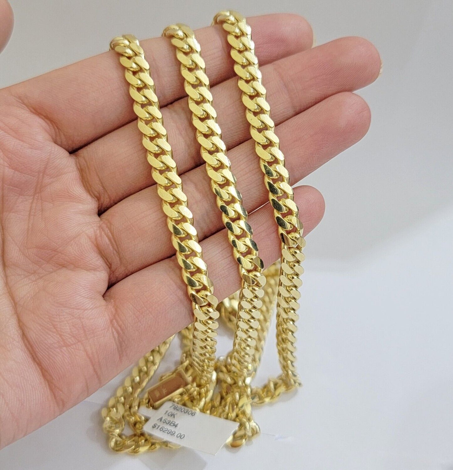 Real 10k Yellow Gold Chain 24 Inch 6mm Miami Cuban Link SOLID 10kt Strong Link