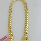 Real 14k Gold Bracelet Miami Cuban Link 7mm 7.5"-9" Men's Solid 14kt Yellow Gold