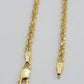 REAL 18k Yellow Gold Rope Chain Necklace SOLID 18-26 Inch 3mm 18kt Men's , Women