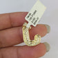 10k Gold Initial J Charm Rope Chain 16"-26" 2.5mm SET Necklace Alphabet Pendant