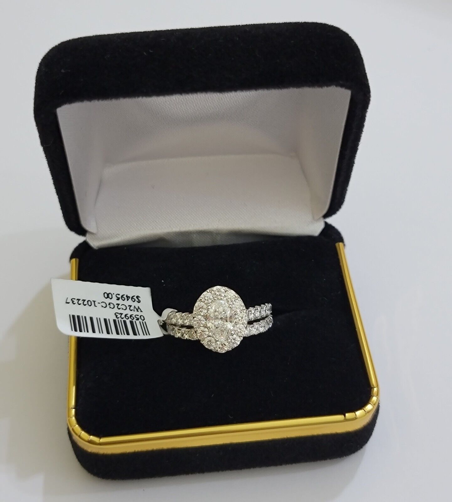 Real 14k White Gold Ring 2CT Diamond Engagement Wedding SET Ladies Women Genuine