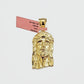 Real 14k Gold Charm Pendant Jesus Head 14kt Yellow Gold For Men Diamond Cuts