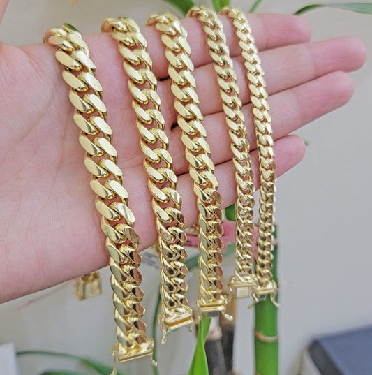 14k Yellow Gold Bracelet Miami Cuban Link 6mm -10 mm 7.5- 9 Inch REAL 14kt SOLID